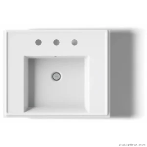 Tresham Modern 24 Inch White Bathroom Pedestal Sink - Model 2844-8-0 Kohler