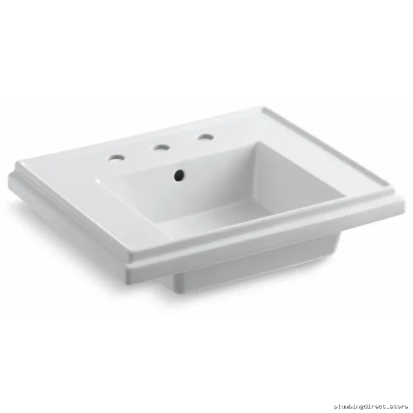 Kohler Tresham Pedestal Sink Top - White Bathroom Vanity - Image 2