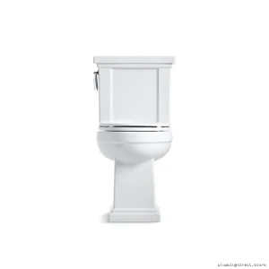 Kohler Tresham Tall Elongated Toilet 1.28 GPF Two-Piece Without Seat - White 3950-0
