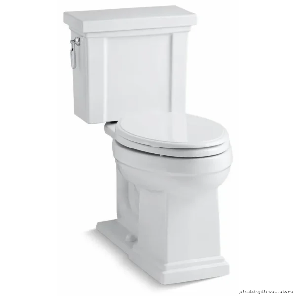 Kohler Tresham Tall Elongated Toilet 1.28 GPF Two-Piece Without Seat - White 3950-0 - Image 3