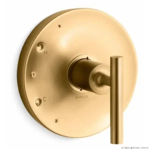 Kohler TS14423-4-2MB Rite-Temp Valve Trim - Lever Handle in Vibrant Brushed Moderne Brass