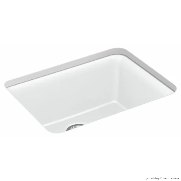 Kohler Undermount Single Bowl Neoroc Sink with Rack - Matte White 24-1/2 28001-CM6