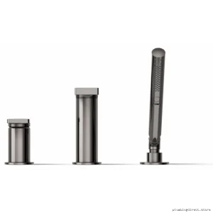 Kohler Triple Hole Roman Tub Faucet & Hand Shower in Vibrant Ti