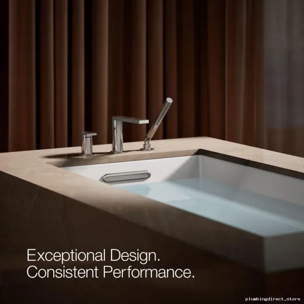 Kohler Triple Hole Roman Tub Faucet & Hand Shower in Vibrant Ti - Image 5