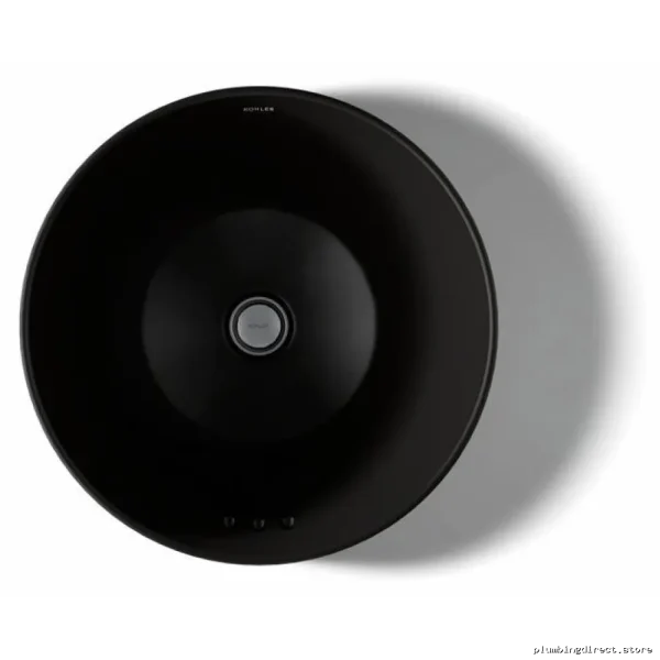 Kohler Vox Round Matte Black Vessel Sink - Modern Bathroom Vanity - Image 4