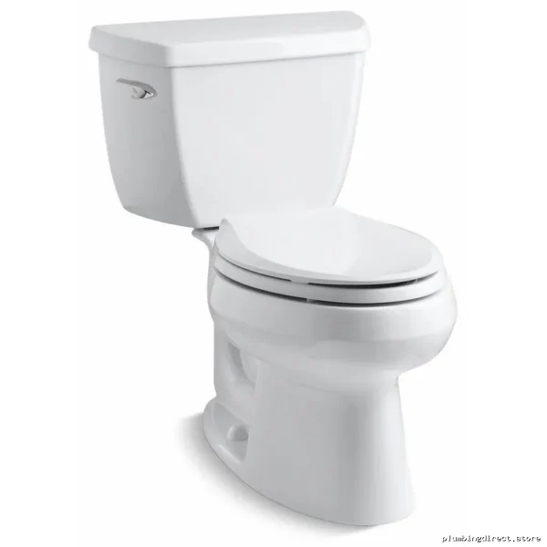 Wellworth Classic Elongated Low-Flow 1.28 GPF Wall-Mounted Toilet (Less Seat) - White Kohler 3575-0 - Image 3