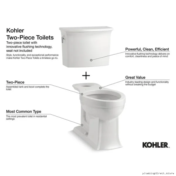 Wellworth Classic Elongated Low-Flow 1.28 GPF Wall-Mounted Toilet (Less Seat) - White Kohler 3575-0