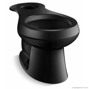 Kohler Black Round Front Toilet Bowl Model 4197-7 by Wellworth