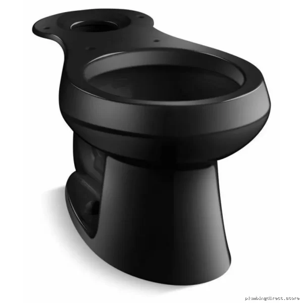 Kohler Black Round Front Toilet Bowl Model 4197-7 by Wellworth