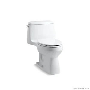 Kohler White Elongated Water-Saving Toilet with Quiet Close Seat 1.28 GPF