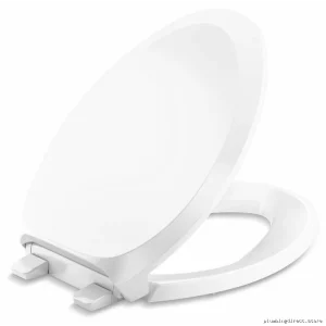 Kohler White Elongated Toilet Seat – French Curve Design with Quiet Close Mechanism