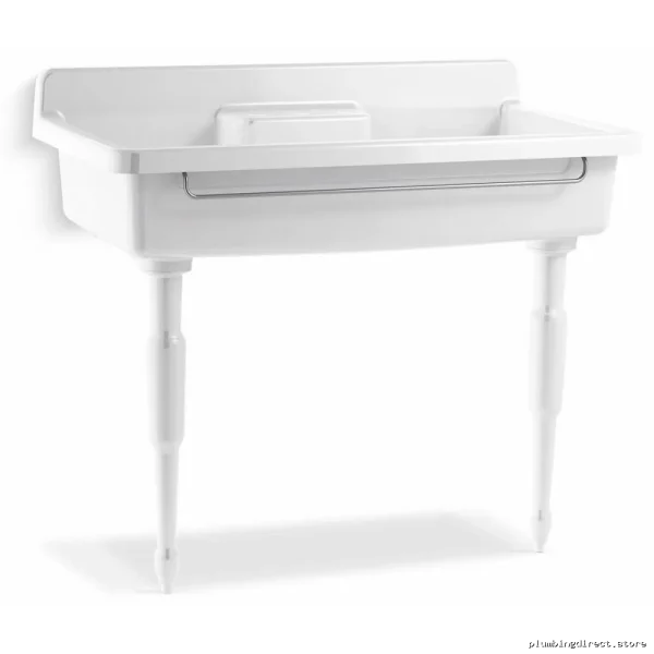 Kohler 21103-2HW-0 White Farmhouse Sink: 2-Hole Wall/Top Mount Workstation - Image 2