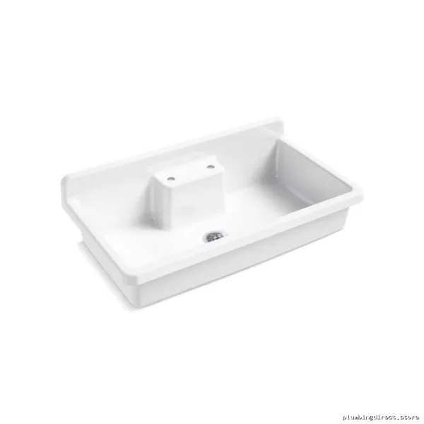 Kohler 21103-2HW-0 White Farmhouse Sink: 2-Hole Wall/Top Mount Workstation