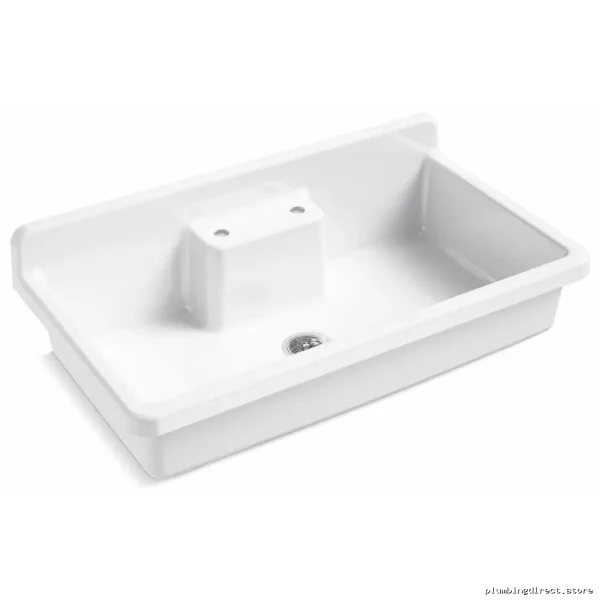 Kohler 21103-2HW-0 White Farmhouse Sink: 2-Hole Wall/Top Mount Workstation - Image 4