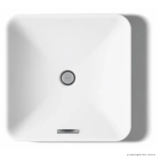 Kohler White Square Vessel Bathroom Sink Modern Design 2661-0 - Image 4