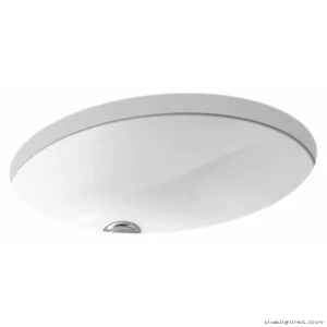 Kohler White Undermount Bathroom Sink 17x14 Oval with Overflow 2210-0