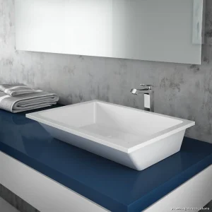 Komo Bathroom Vessel & Drop-In Sink in White - FU1224-240 Kalia Style