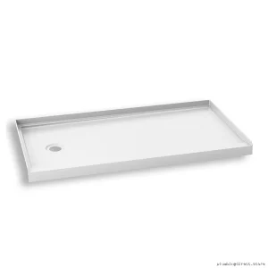Koncept 60x30 Alcove Acrylic Shower Pan - Left-Hand Drain White BW1457240 Kalia