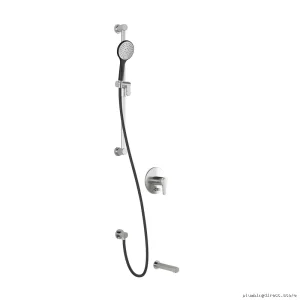 Kontour PB2 Pressure Balanced Tub & Shower System - Black/Chrome