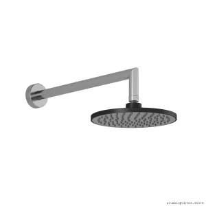 Kontour Rain Shower Head with Wall Mount - Black/Chrome BF1387-150