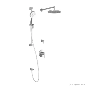 Kontour T2+ Plus Chrome Thermostatic Shower - Wall-Mounted with Precision Temp Control BF1337