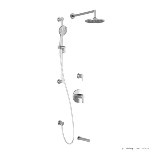 Kontur TD3 Precision-Temp Bathtub & Shower Combo – Modern Chrome Design