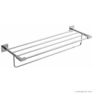 Kubik 24-Inch Towel Bar with Shelf | Chrome KS9C RIOBEL
