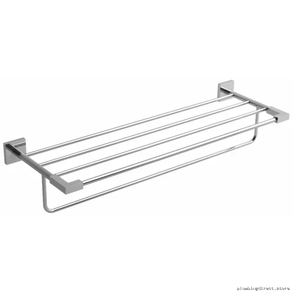 Kubik 24-Inch Towel Bar with Shelf | Chrome KS9C RIOBEL