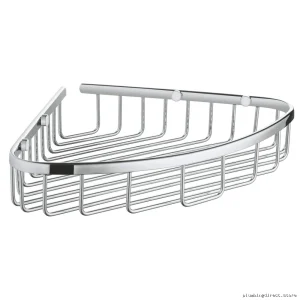 Large Chrome Corner Basket for Storage - Grohe BauCosmopolitan 40663001