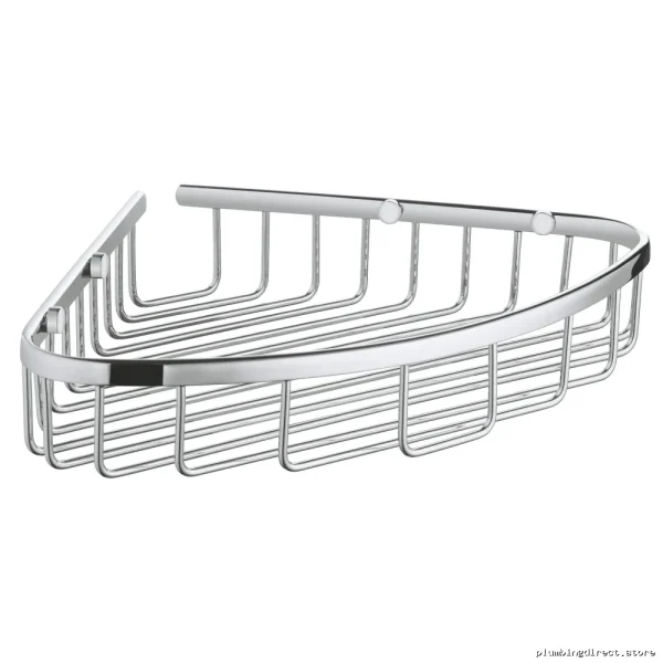 Large Chrome Corner Basket for Storage - Grohe BauCosmopolitan 40663001