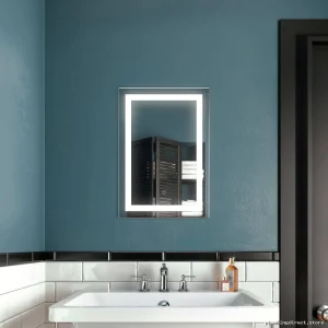 Large Touch-Switch LED Vanity Mirror for Bathrooms | Dimensions Included