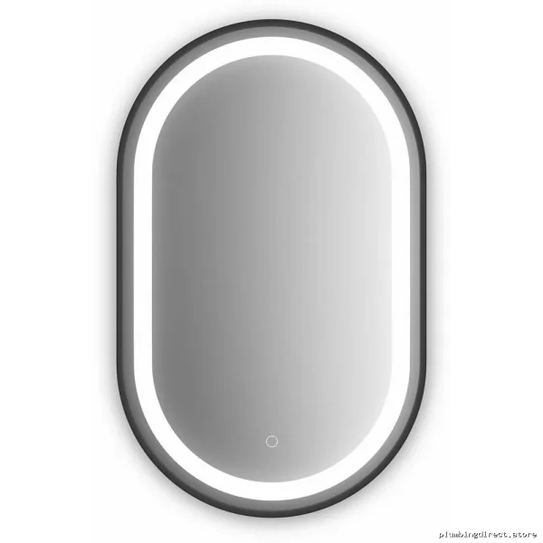 LED Illuminated Oblong Bathroom Mirror 20x32 Black Vanity Mirror - Image 2