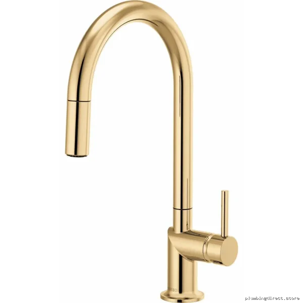 Odin Less Handle Kitchen Faucet with Pulldown Spray - Brilliance Polished Gold - Image 2