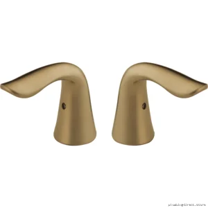 Lever Handle Kit - Pair of Champagne Bronze Bathroom Handles H238CZ Delta Lahara