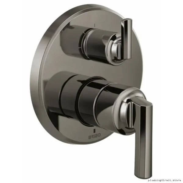 Levoir 3-Function Diverter Shower Valve Trim with Pressure Balance - Brilliance Black Onyx T75P598-BNXLHP Brizo - Image 3
