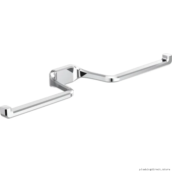 Levoir Chrome Double-Post Toilet Paper Holder - Space-Saving Wall-Mount | Brizo