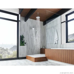 Levoir H2OKinetic Chrome Hand Shower with Adjustable Height Slide Rail - Modern Design Model #88798-PC