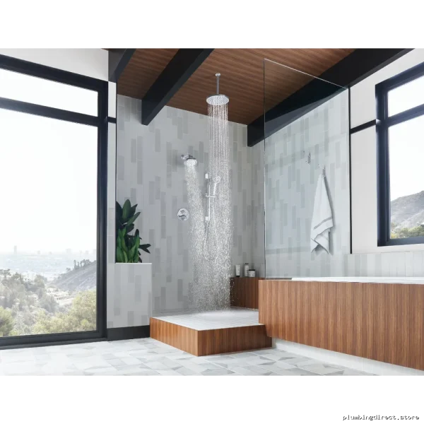 Levoir H2OKinetic Chrome Hand Shower with Adjustable Height Slide Rail - Modern Design Model #88798-PC