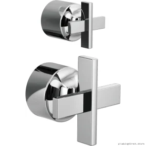 Levoir Premium Pressure-Balanced Shower Valve with Diverter Cross Handle Kit Included - Chrome Finish HX75P98-PC Brizo