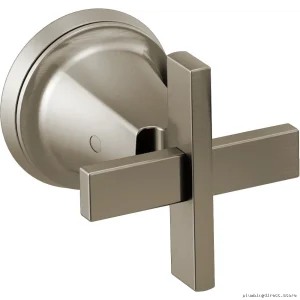 Levoir Luxe Nickel Wall-Mounted Cross Handle Kit - Stainless Steel for Modern Bathrooms | HX7098-NK Brizo