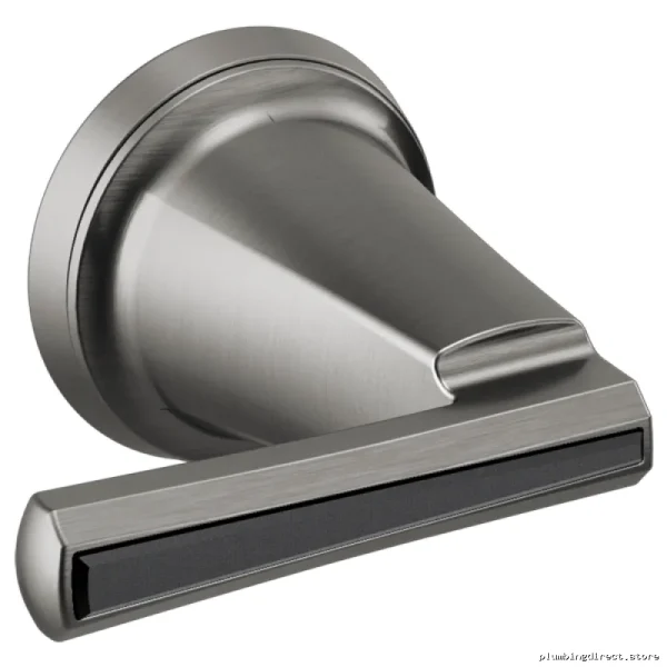 Levoir Luxury Steel/Black Crystal Wall-Mounted Lever Handles Pair - Modern Bath - Image 2