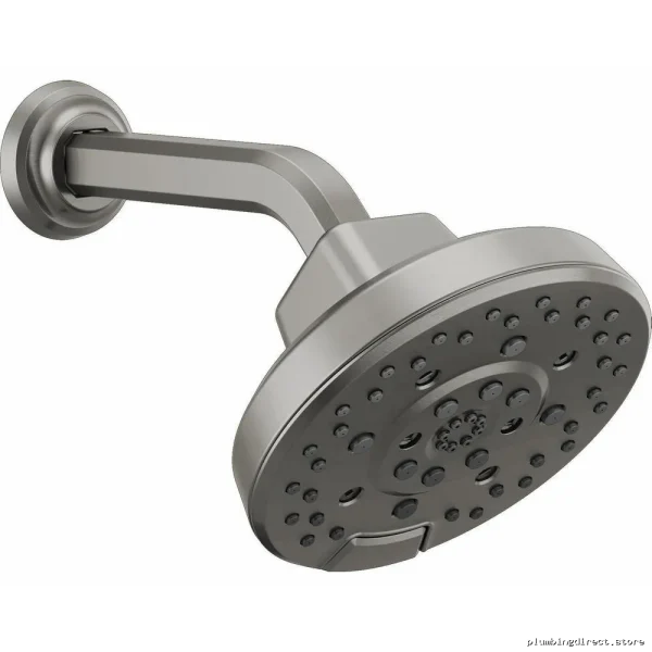 Levoir 4-Function Rain Shower Head with H2OKinetic Technology - Premium Luxe Steel Finish