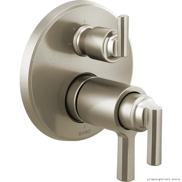 Levoir TempAssure Premium Thermostat Valve Trim with 3-Function Diverter - Luxe Nickel T75598-NK Brizo