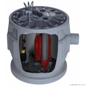 Liberty Pumps 1HP Sewage Ejector System with 10ft Cord 115V Single Phase