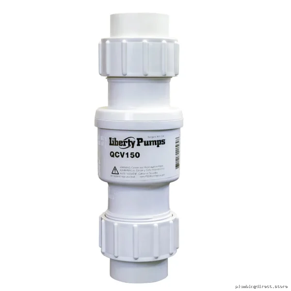 Quiet Spring-Loaded PVC Check Valve 1-1/2 In. HD QCV150 Liberty Pumps