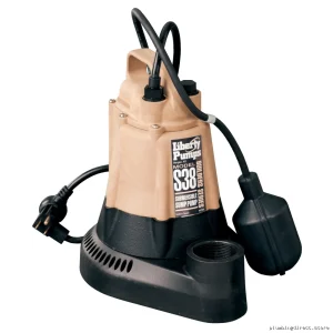 Liberty S38 1/3 HP 115V 1-Phase Sump Pump - 10' Cord, Wide Angle Float