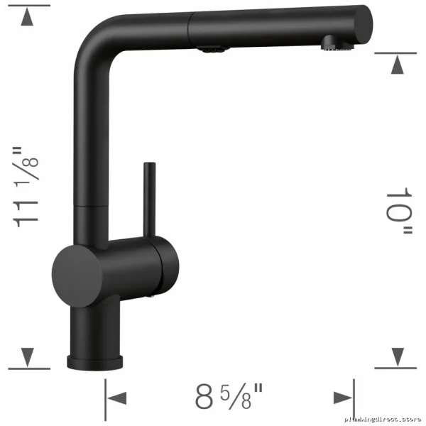 Linus Kitchen Faucet with Retractable Spray Head - Matte Black Finish Model 526374 - Image 4