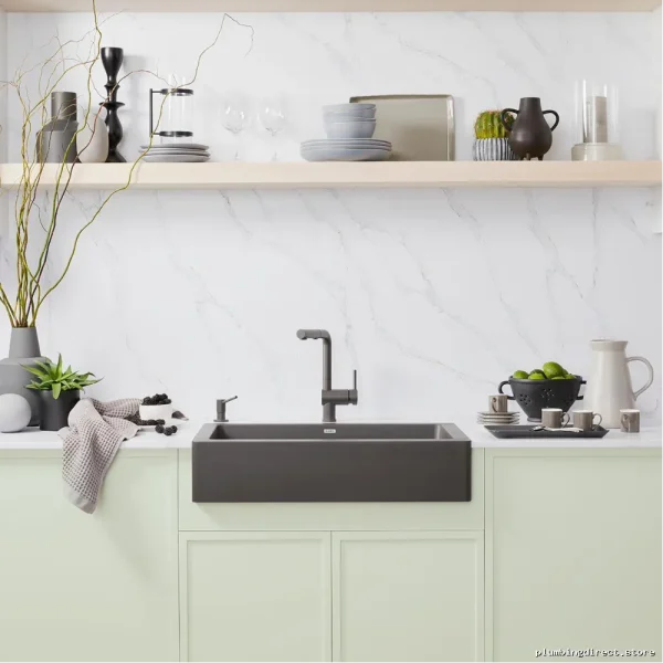 Linus Modern Kitchen Faucet w/ Pulldown Sprayer – Easy Cleaning White Design - Image 2