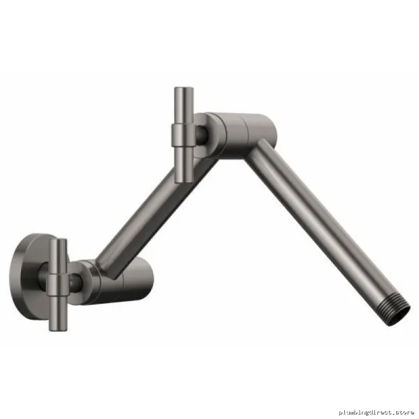 Litze Adjustable Shower Arm & Flange - Luxe Steel Secure Fit for Bathrooms RP81434SL