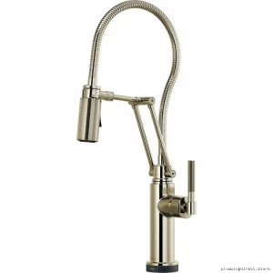 Litze Brizo High-Pressure Water Flow Articulated Tap – Modern Design with Durable Flex-Hose & Grip-Enhanced Handles | PN Finish Model #